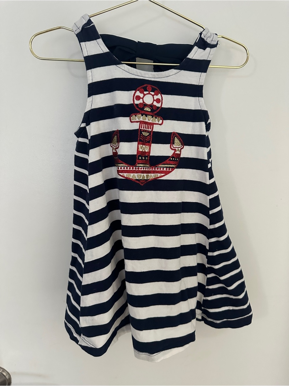 Tommy Bahama Nautical Anchor Bow Back Dress | Toddler Girls 2T